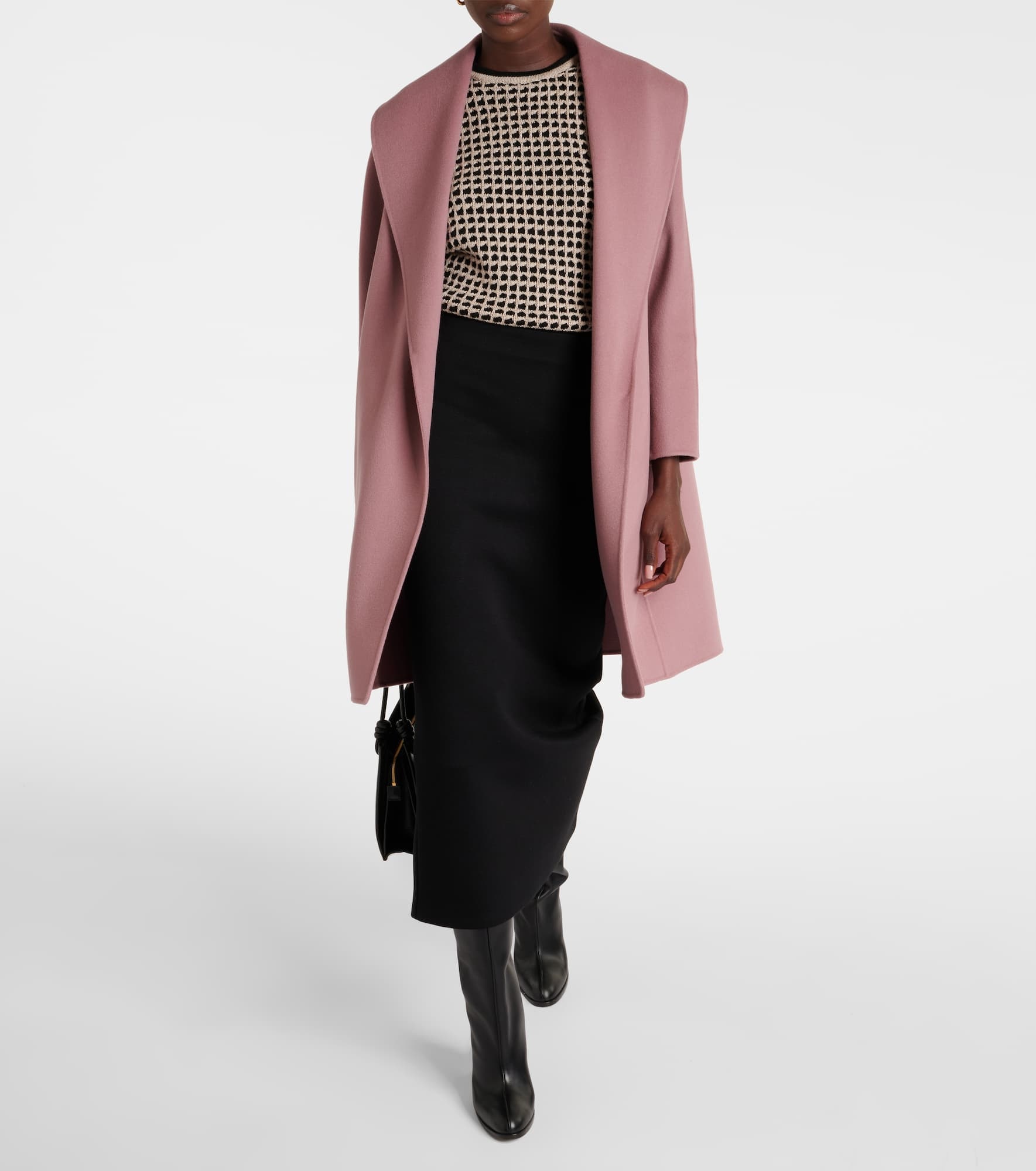 Messi belted virgin wool coat - 2