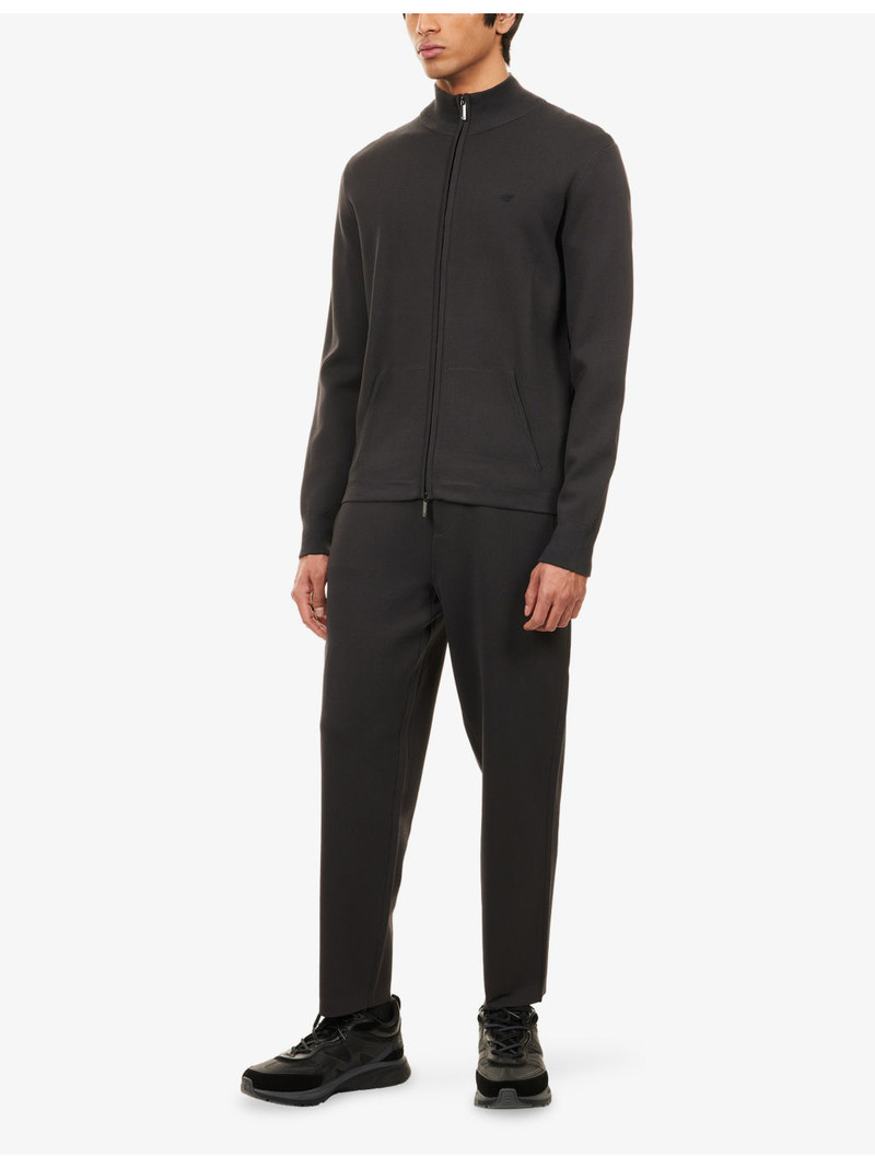 EMPORIO ARMANI Icon Zip-Up Knitted Jumper outlook