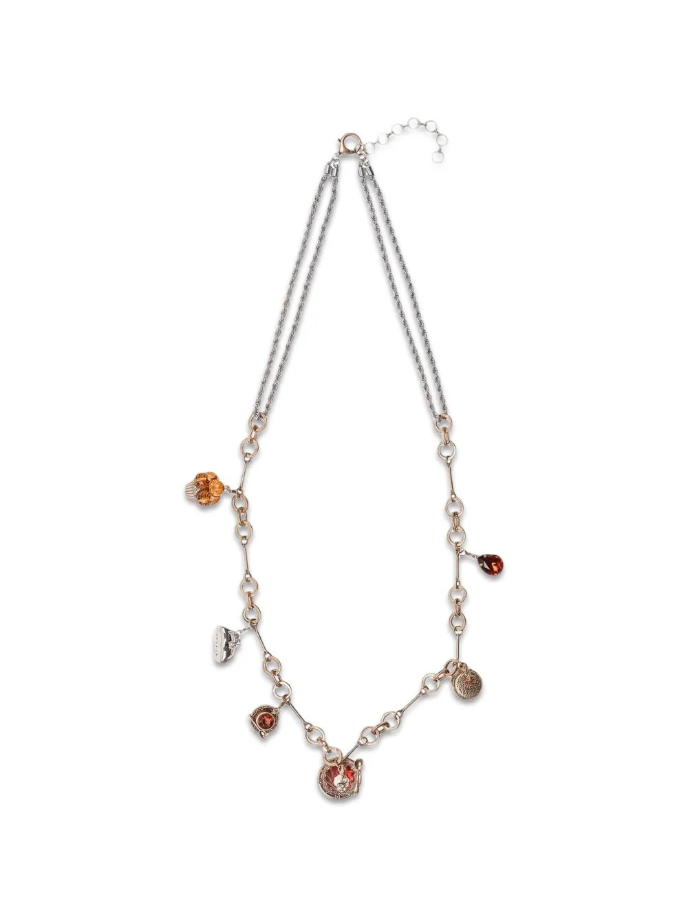 charm-detail chain necklace - 1
