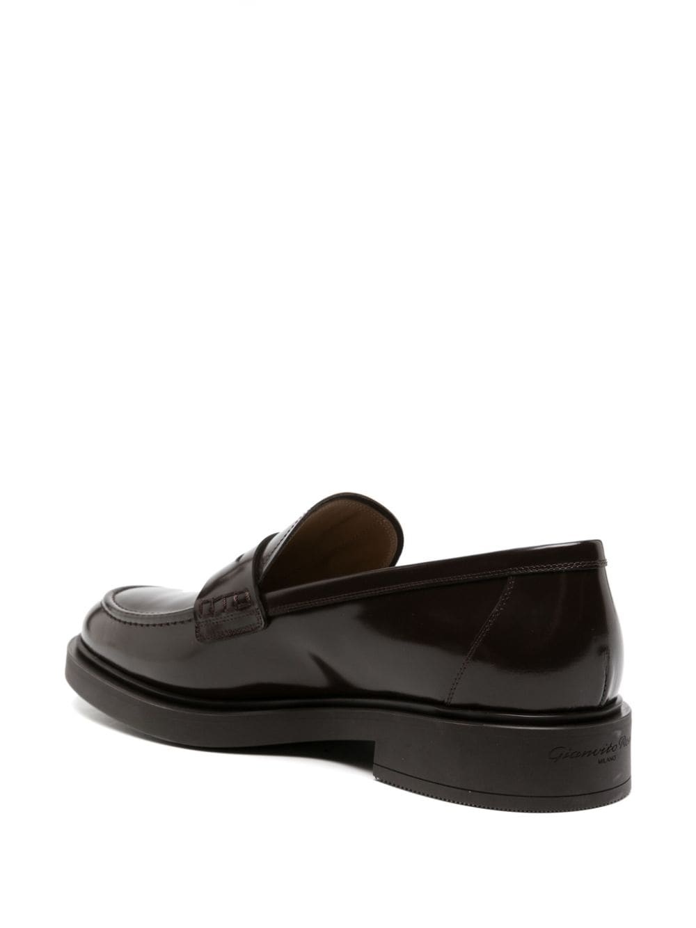Harris debossed-logo leather loafers - 3