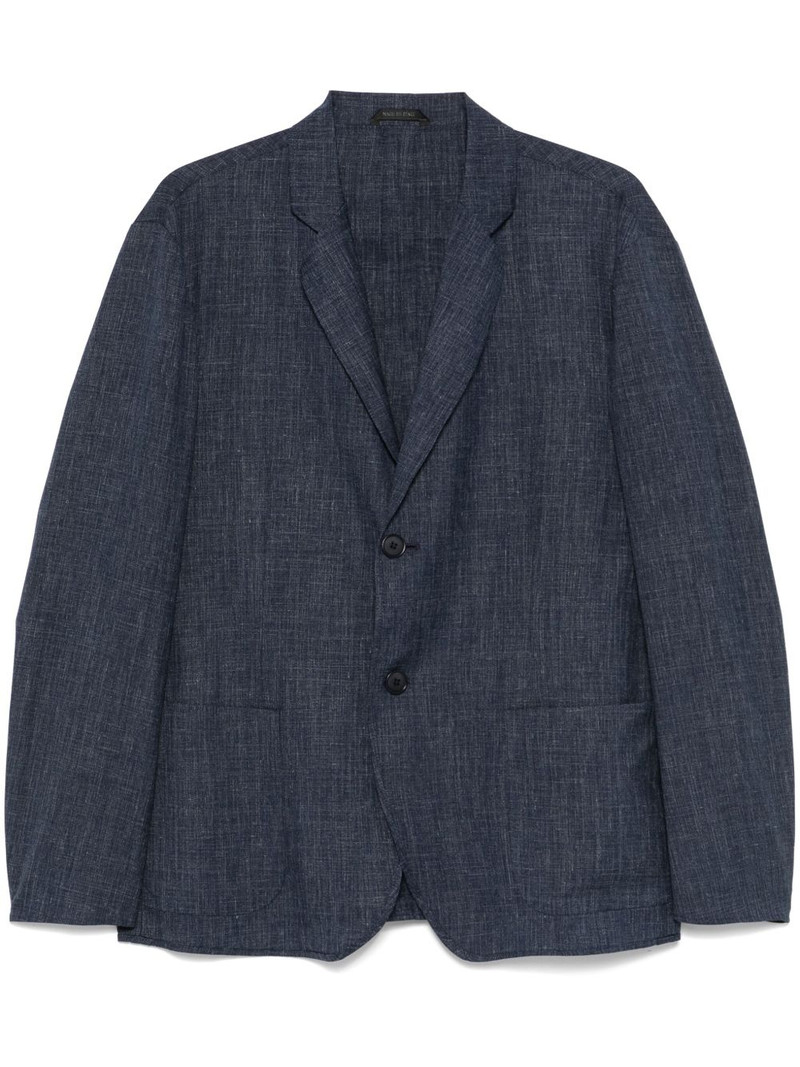 slub-textured blazer 1
