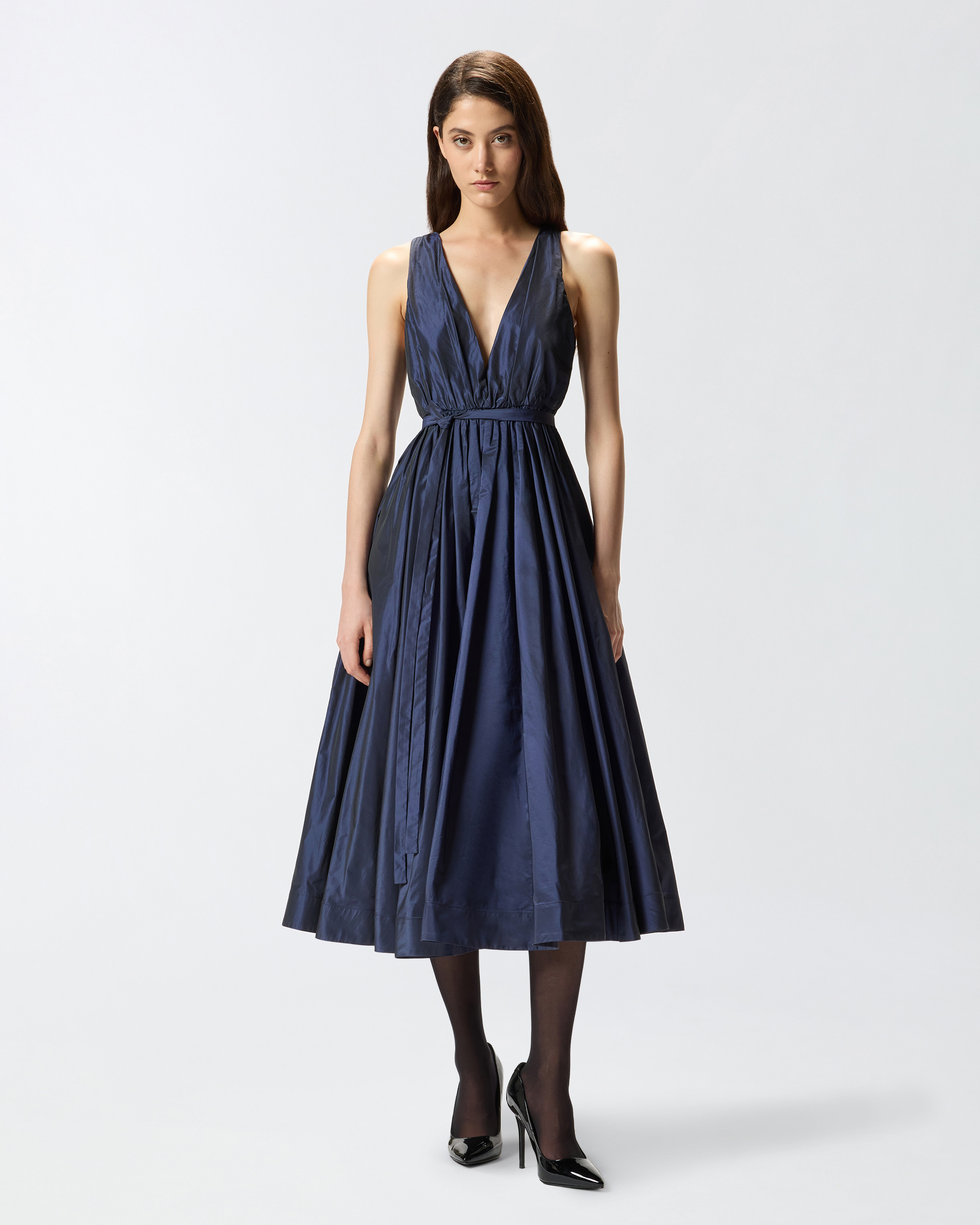 DRESS WITH BOW AND LOOSE SKIRT - 3