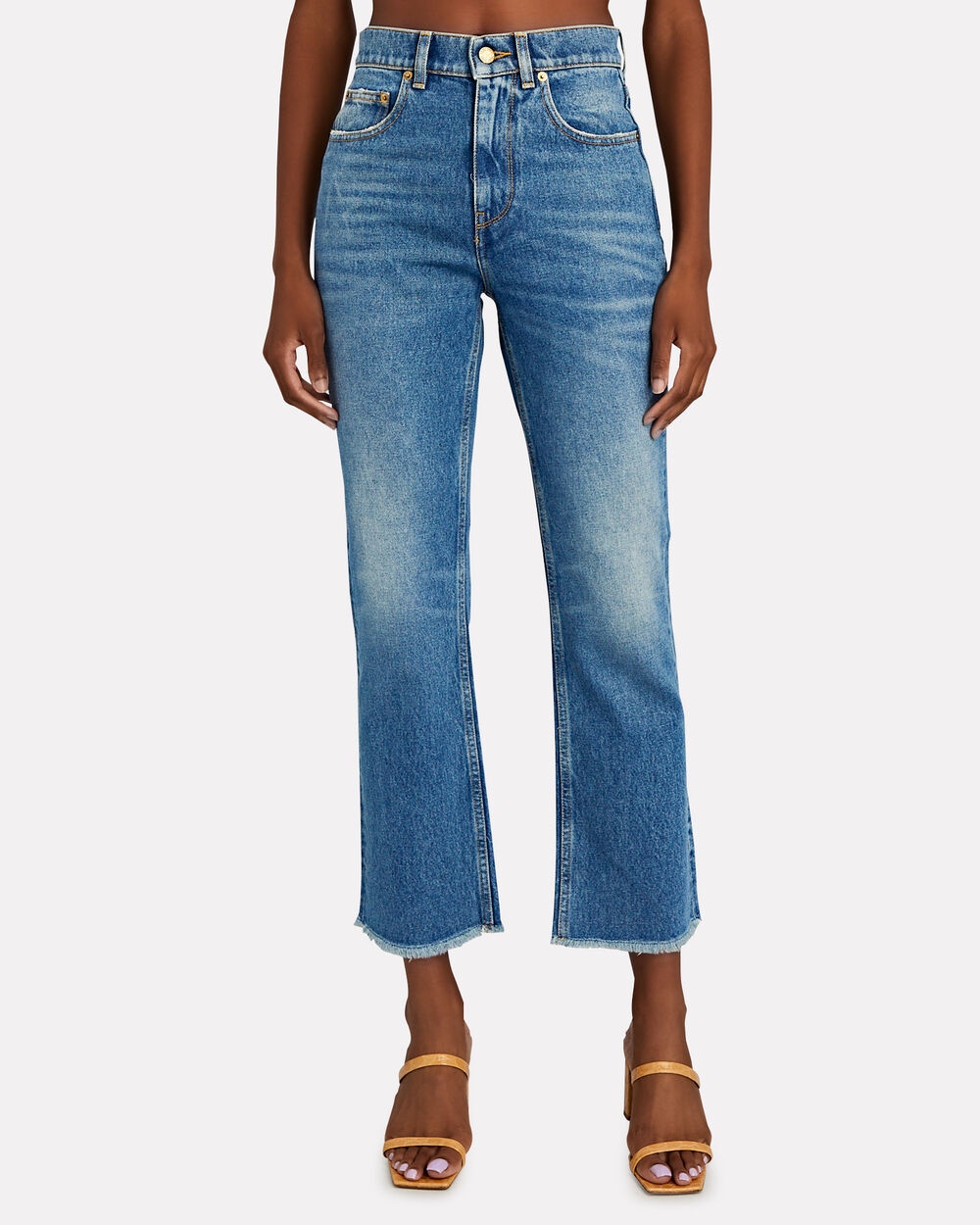 High-Rise Cropped Flare Jeans - 3