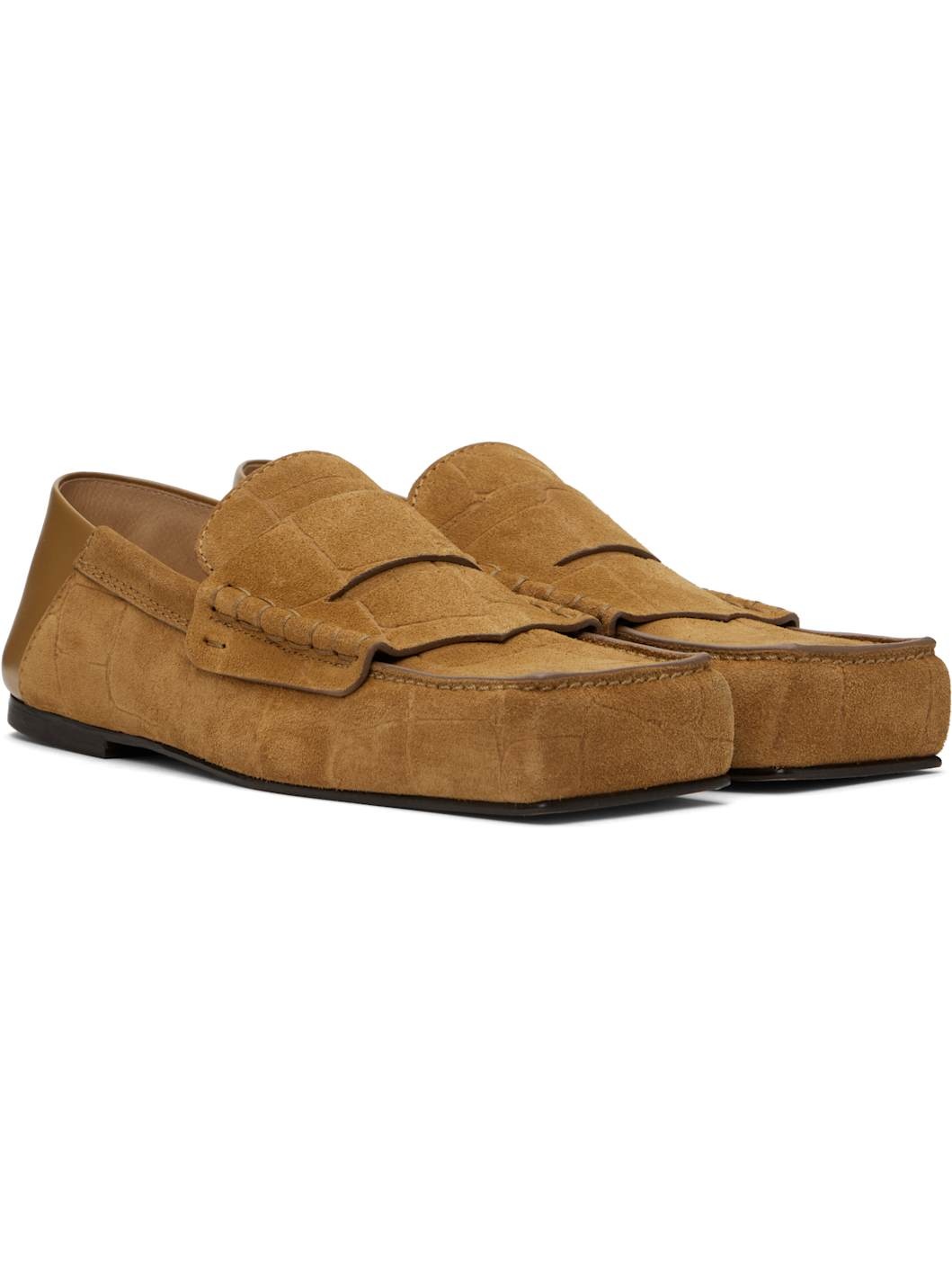 Tan La Croisière 'The Carré' Loafers - 4