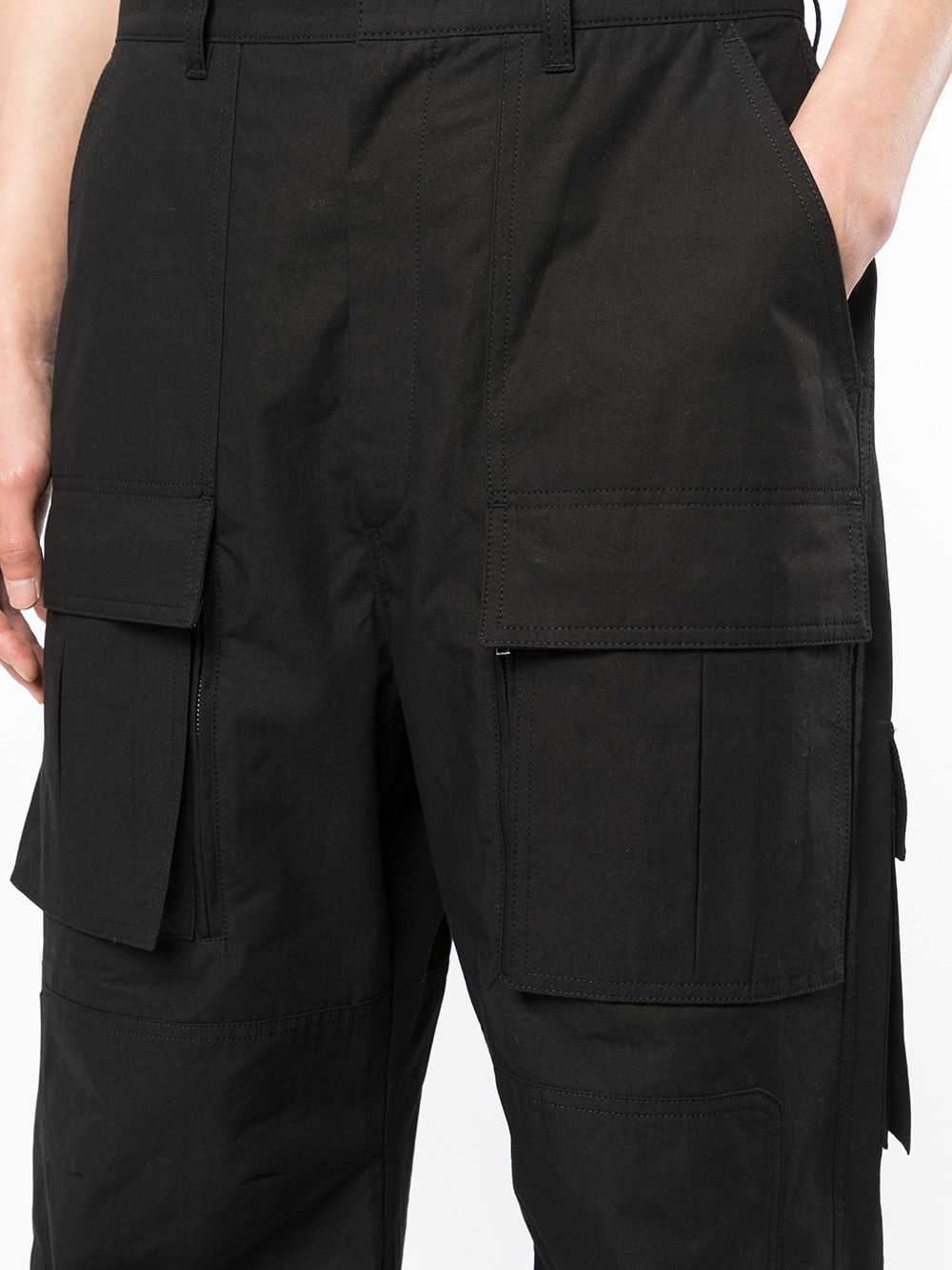 wide-leg cargo trousers - 5