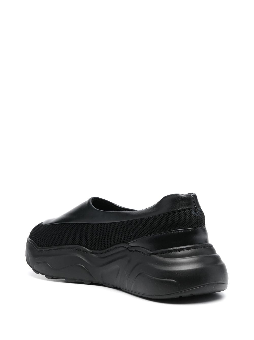 logo-print low-top laceless sneakers - 3