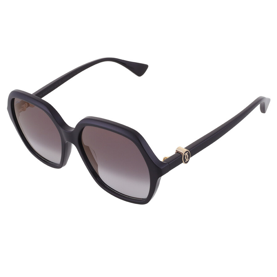 Cartier C Decor Grey Multi Treatment Hexagonal Ladies Sunglasses CT0470S 001 57 - 3