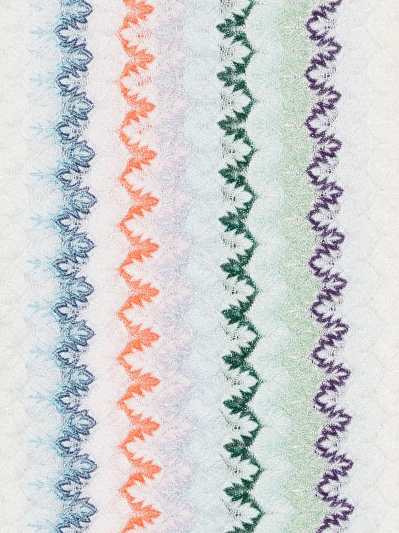 Missoni zigzag-knit fringed scarf outlook