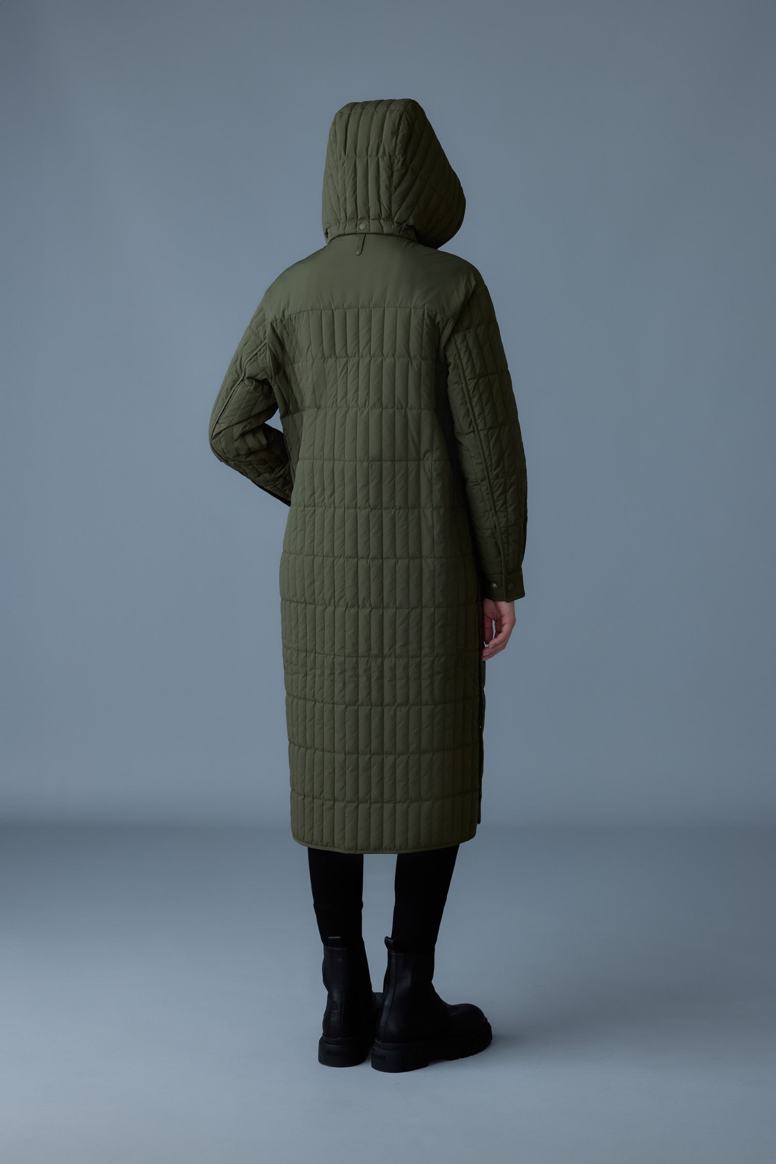 TADOKA Light down vertical quilted coat - 4
