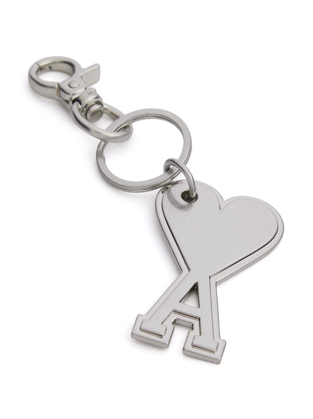 metallic logo charm keyring - 2