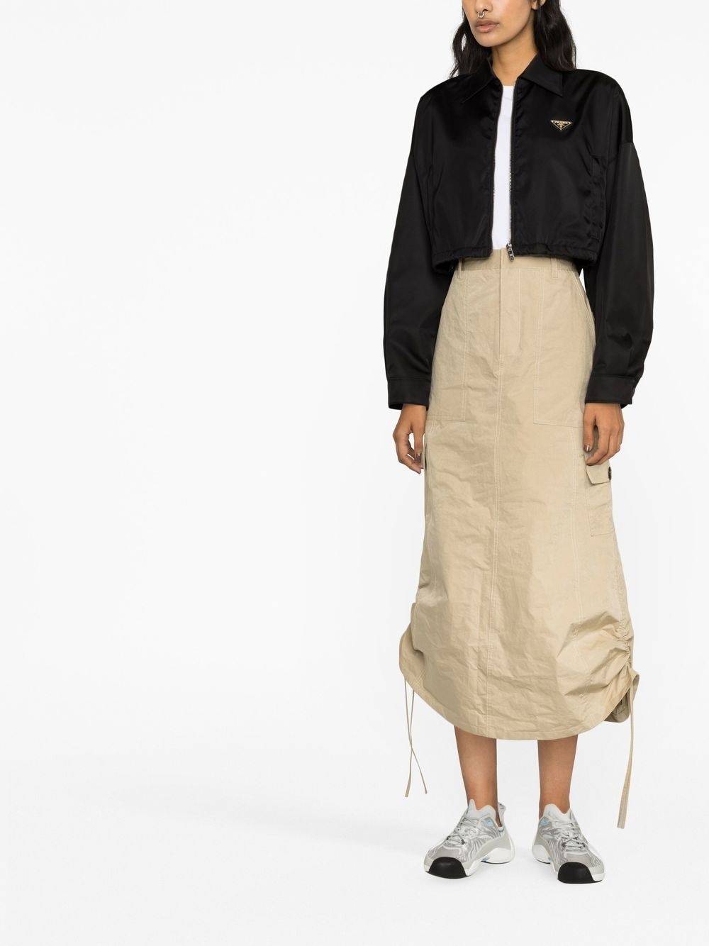 cropped bomber jacket - 2