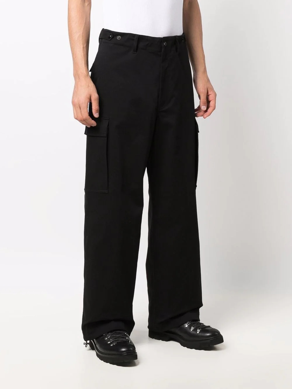 wide-leg cargo trousers - 3