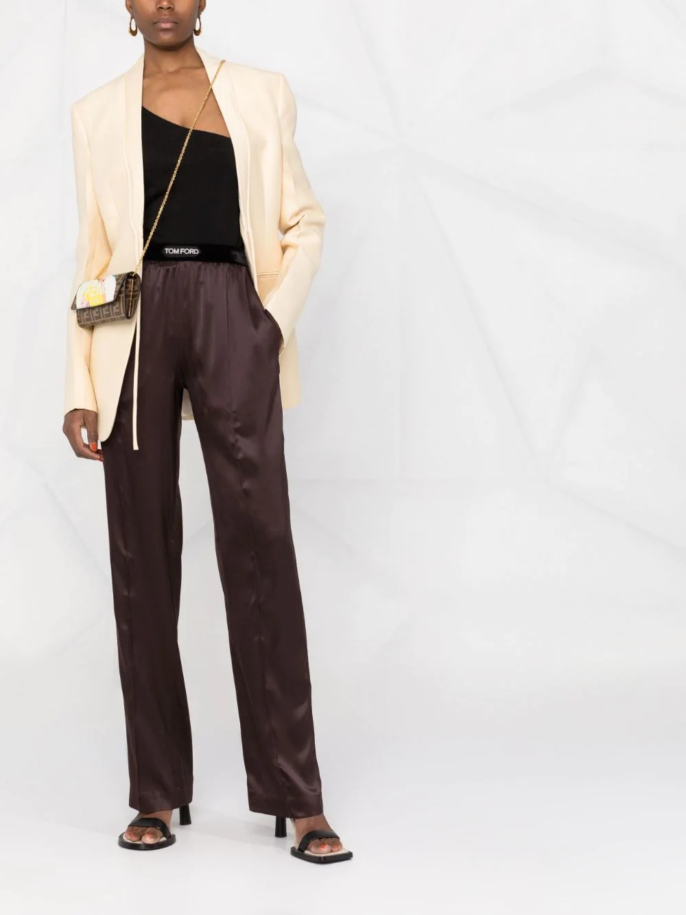 straight-leg silk-blend trousers - 2