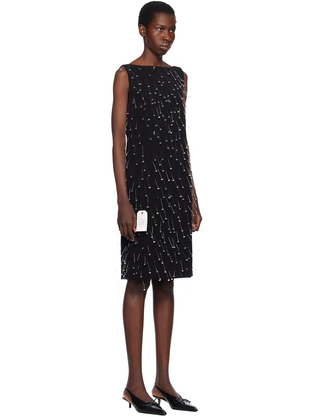 Black Shop Tag Midi Dress - 2