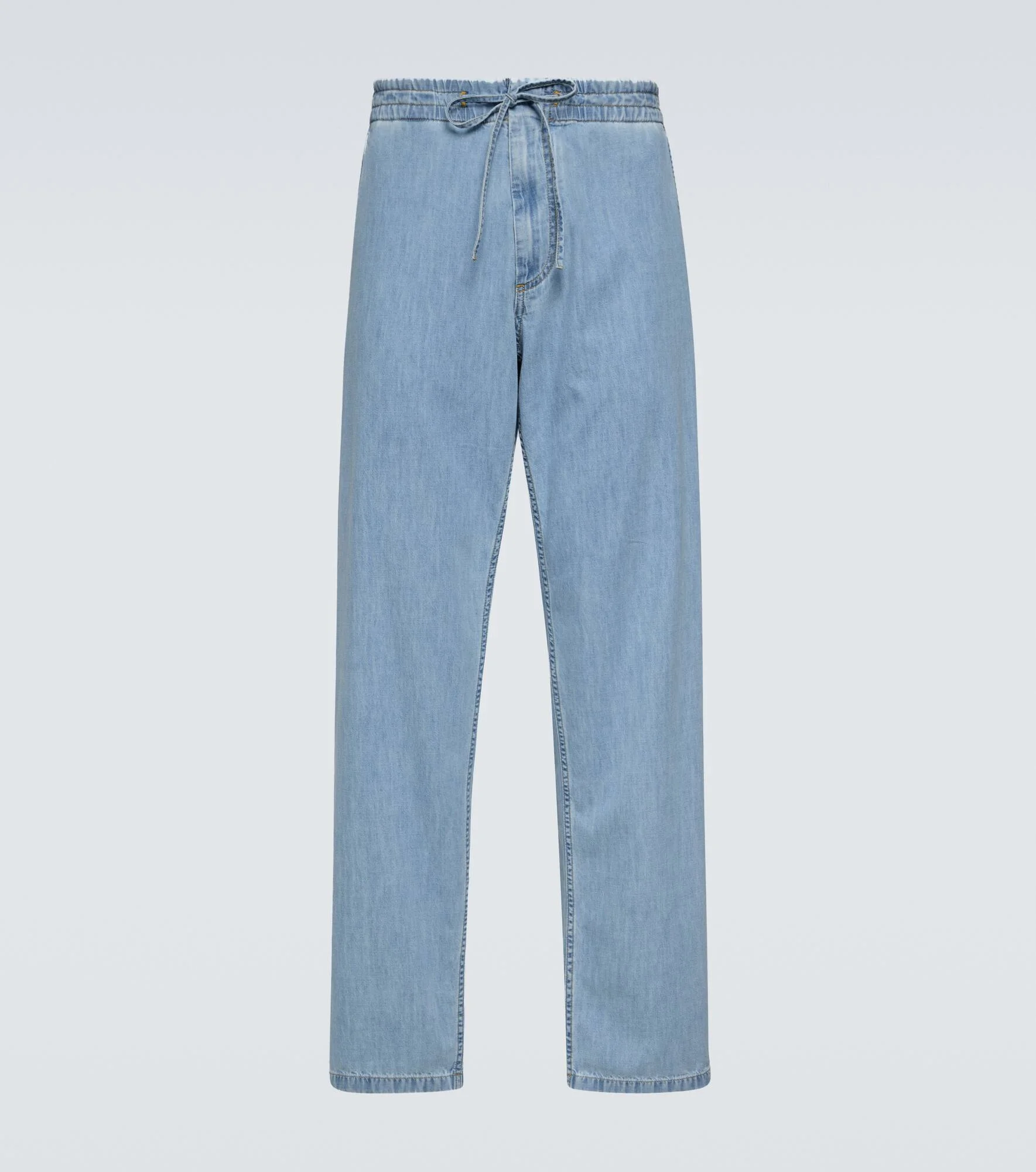 Denim straight pants - 1
