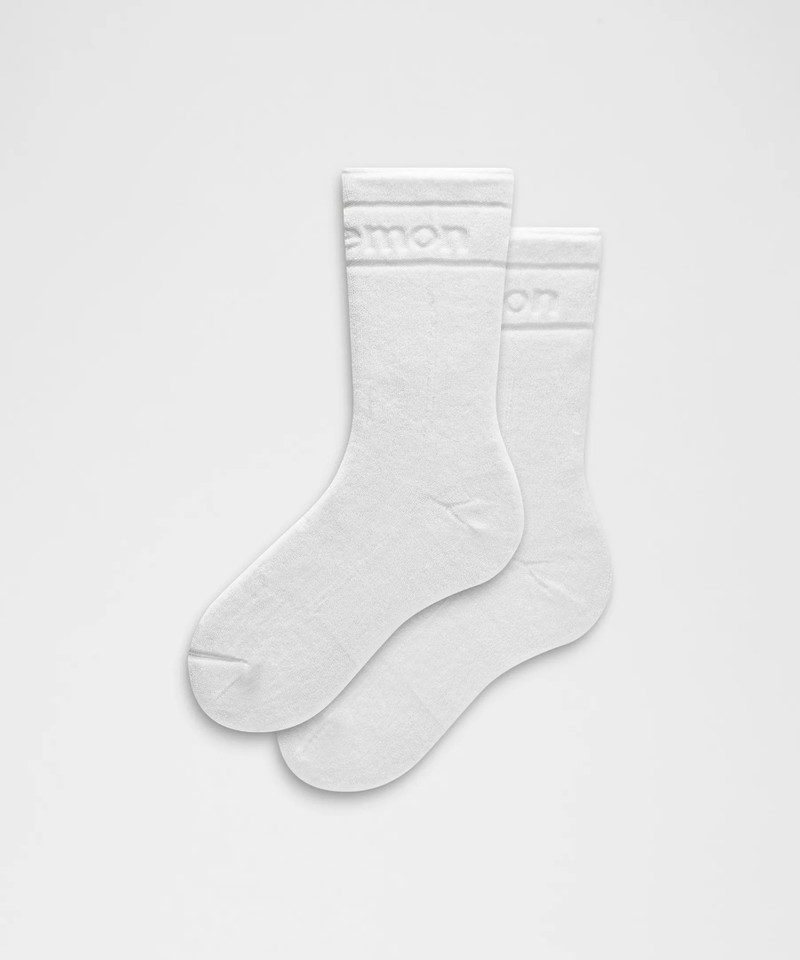 Unisex Terry Crew Socks 1
