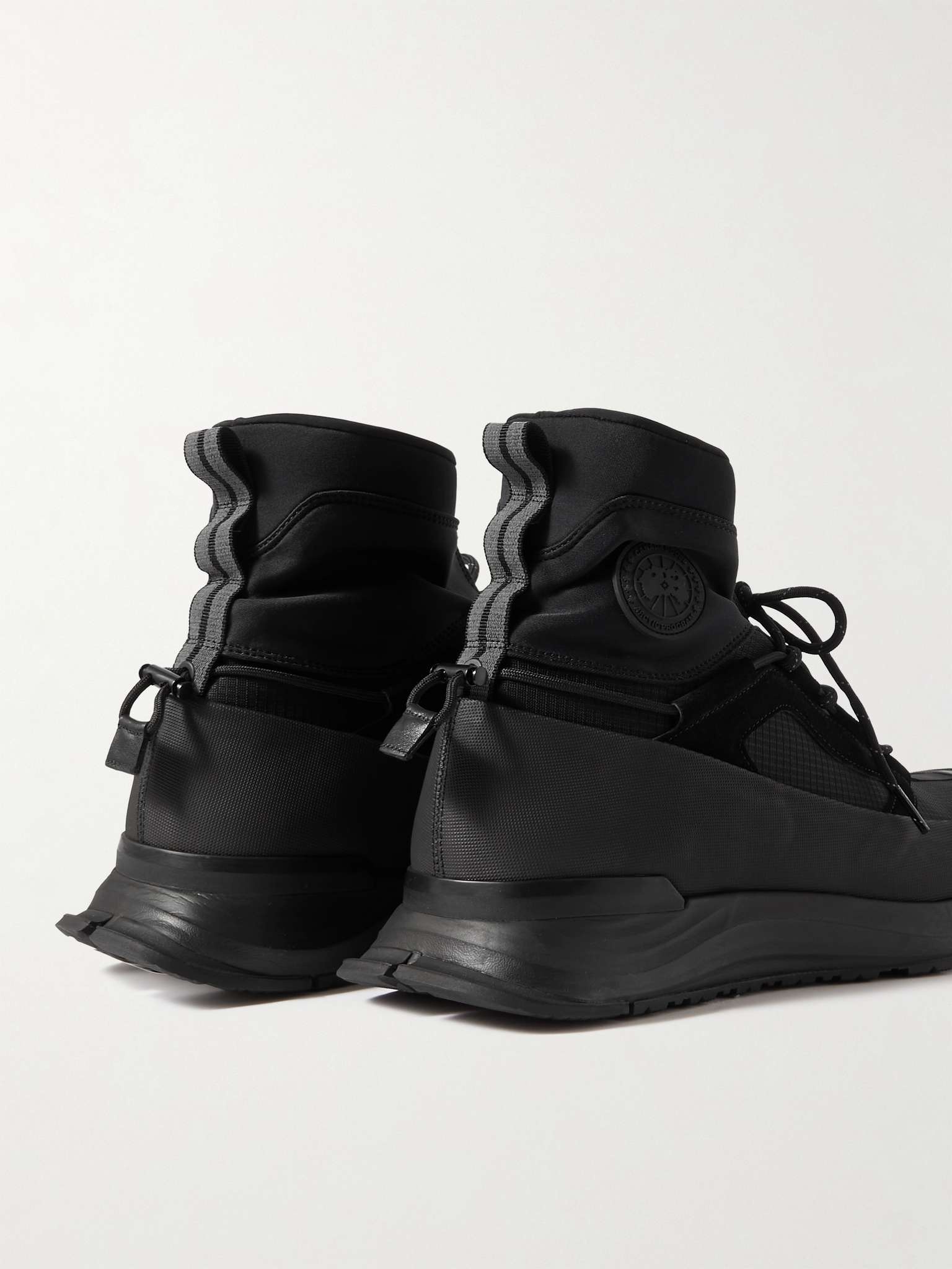 Glacier Trial Jersey, Suede and Leather-Trimmed Ripstop High-Top Hiking Sneakers - 5