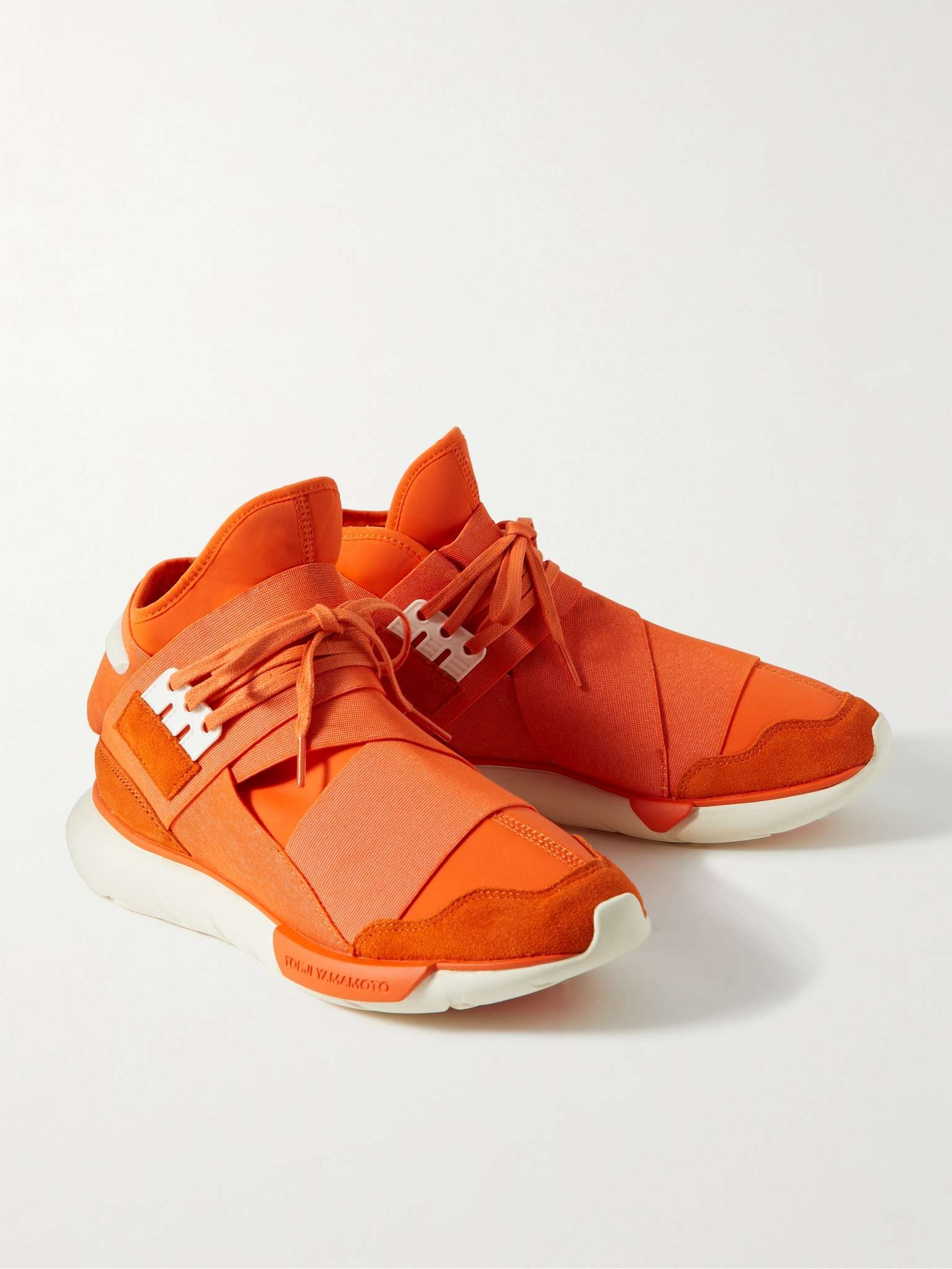 Qasa Suede-Trimmed Neoprene and Webbing High-Top Sneakers - 4