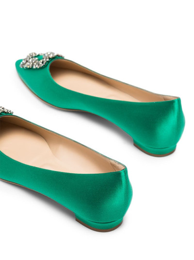 Manolo Blahnik Hangisi appliqué flat pumps outlook