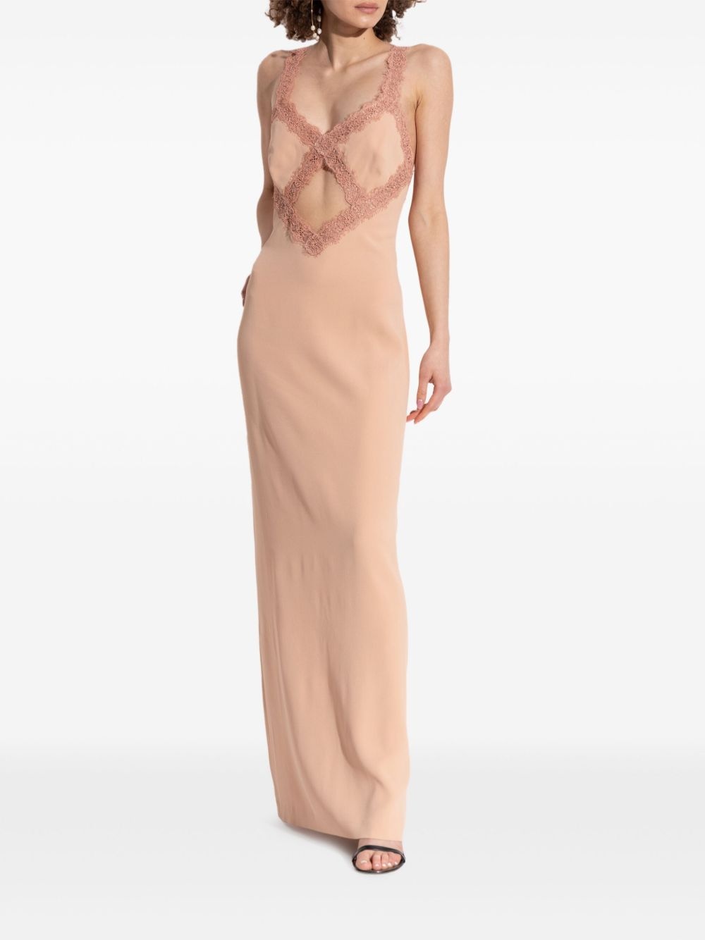 lace-trim dress - 2