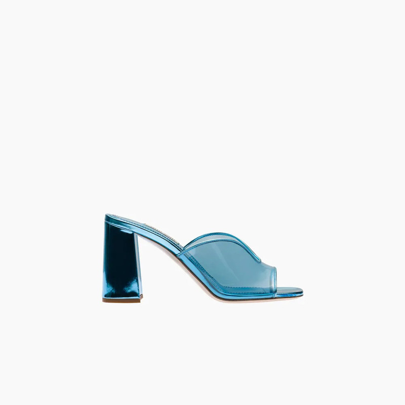 Miu Miu Plexiglas and metallic leather sandals outlook