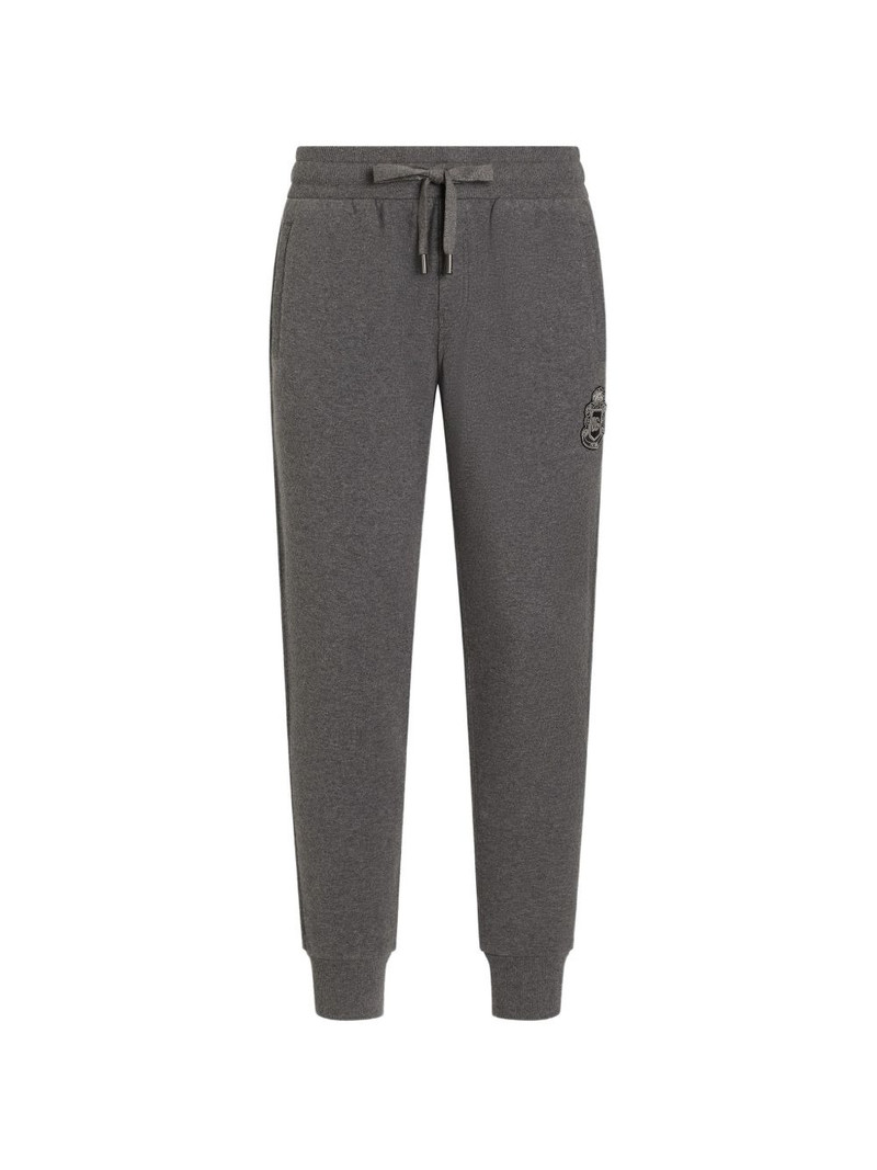 jersey trousers with heraldic patch 1