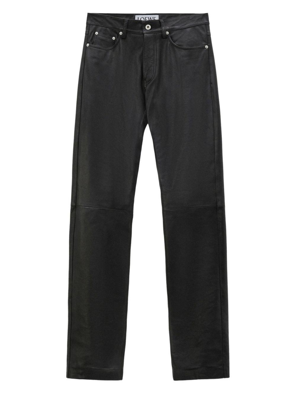 leather-panel trousers - 1