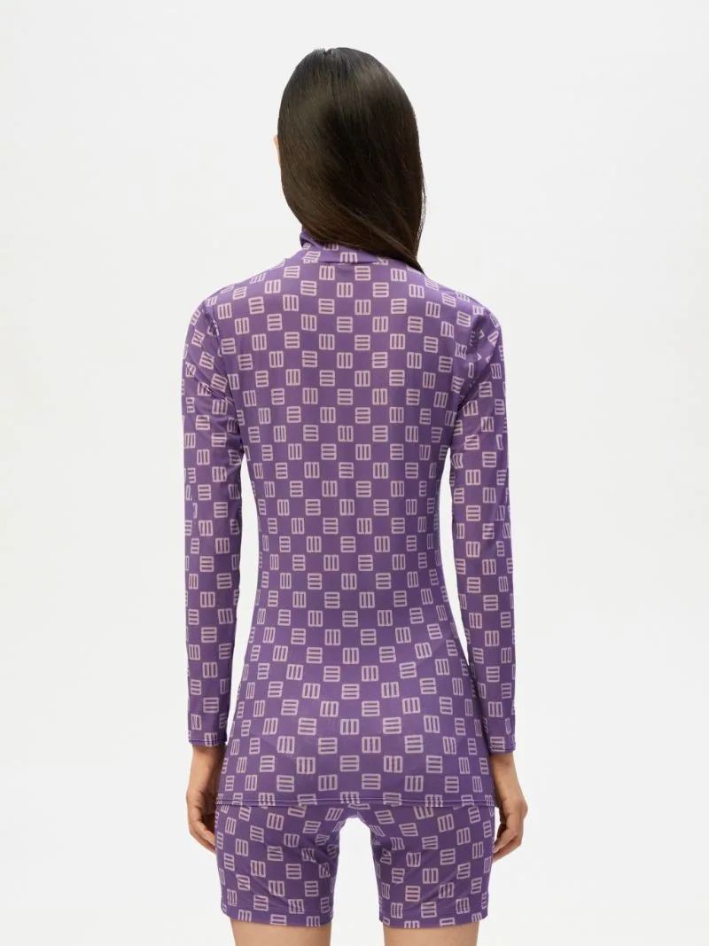 MONOGRAM FITTED TURTLENECK - 5