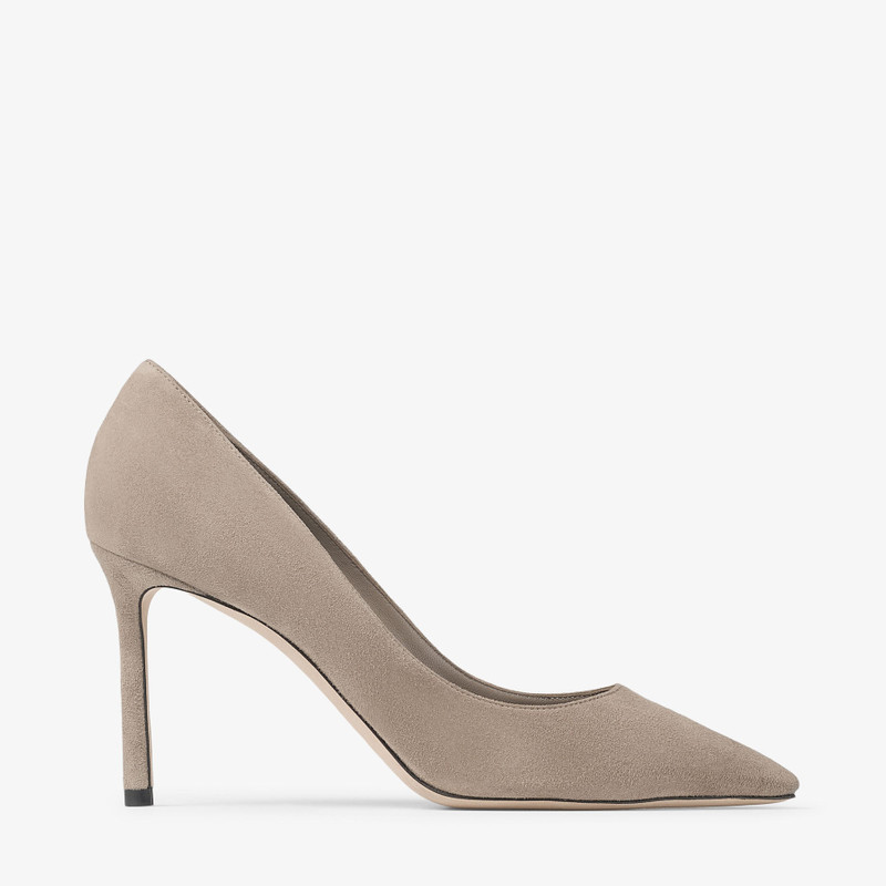 Romy 85 Taupe Suede Pumps - 1