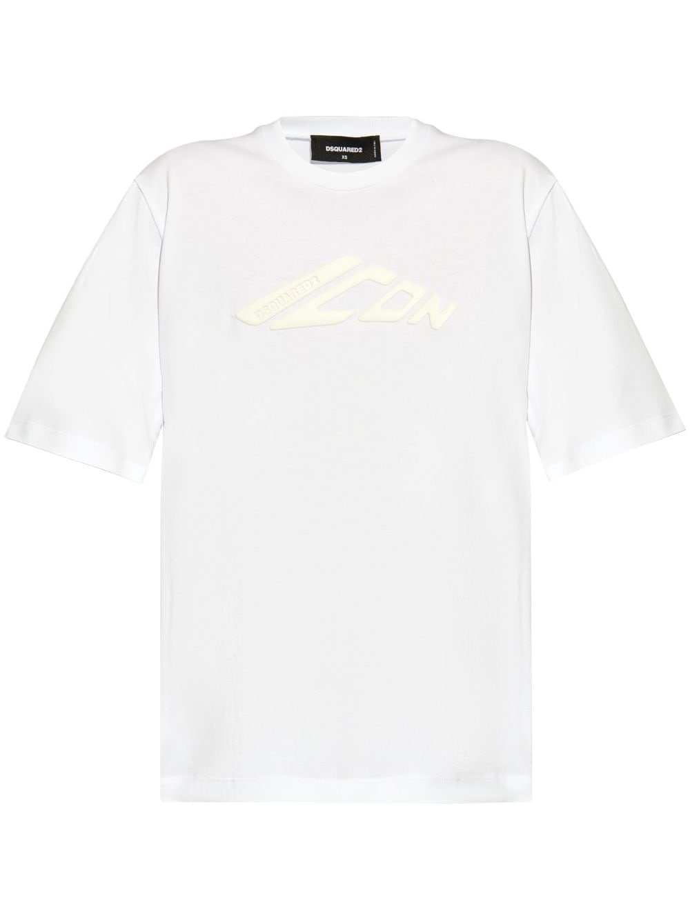 Icon logo-embossed cotton T-shirt - 1