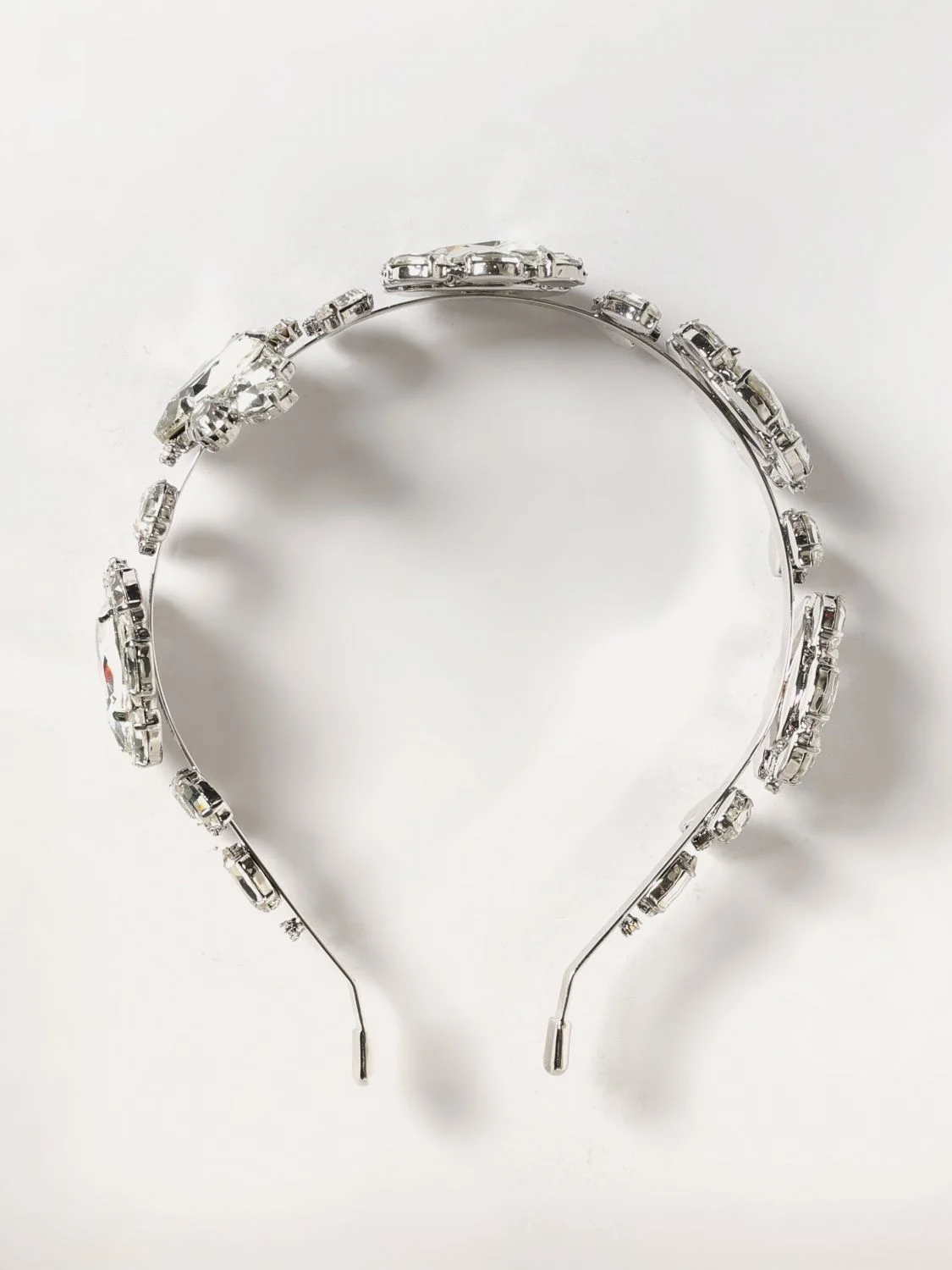 SELF-PORTRAIT Rigid Brass and Steel Headband with Crystals - 1