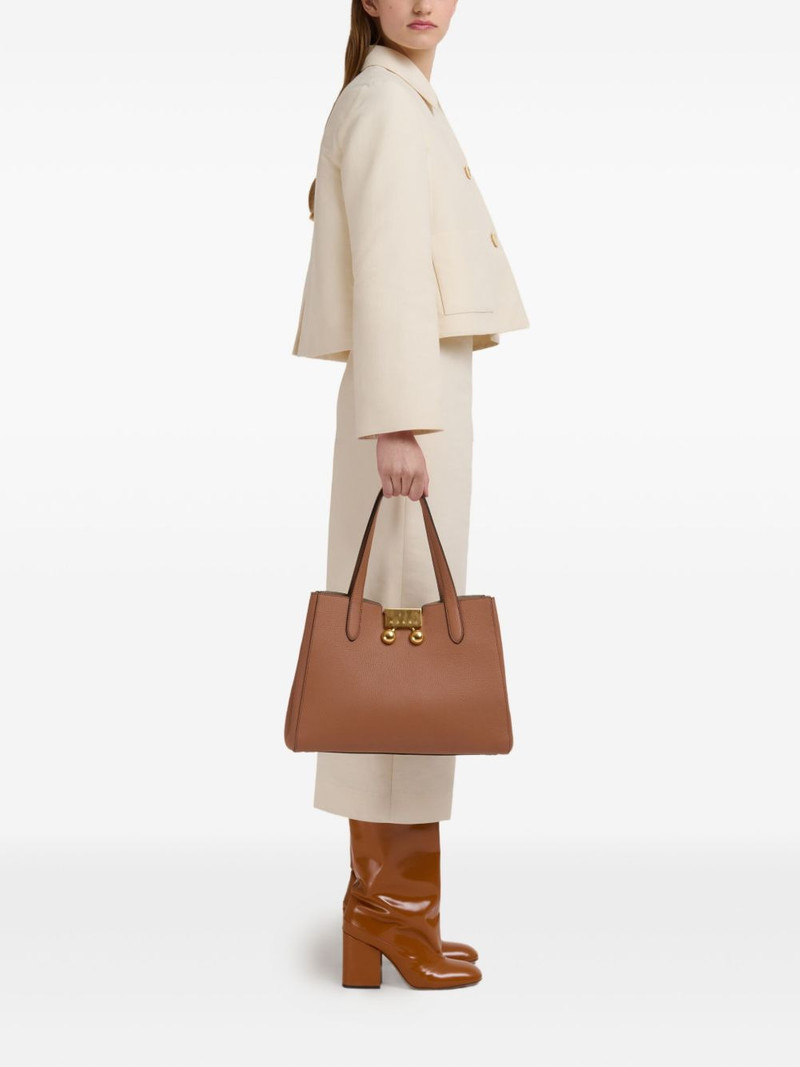 Marni Trunkaroo structured leather tote bag outlook