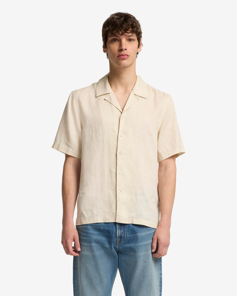 7 For All Mankind Linen Camp Shirt in Bone outlook