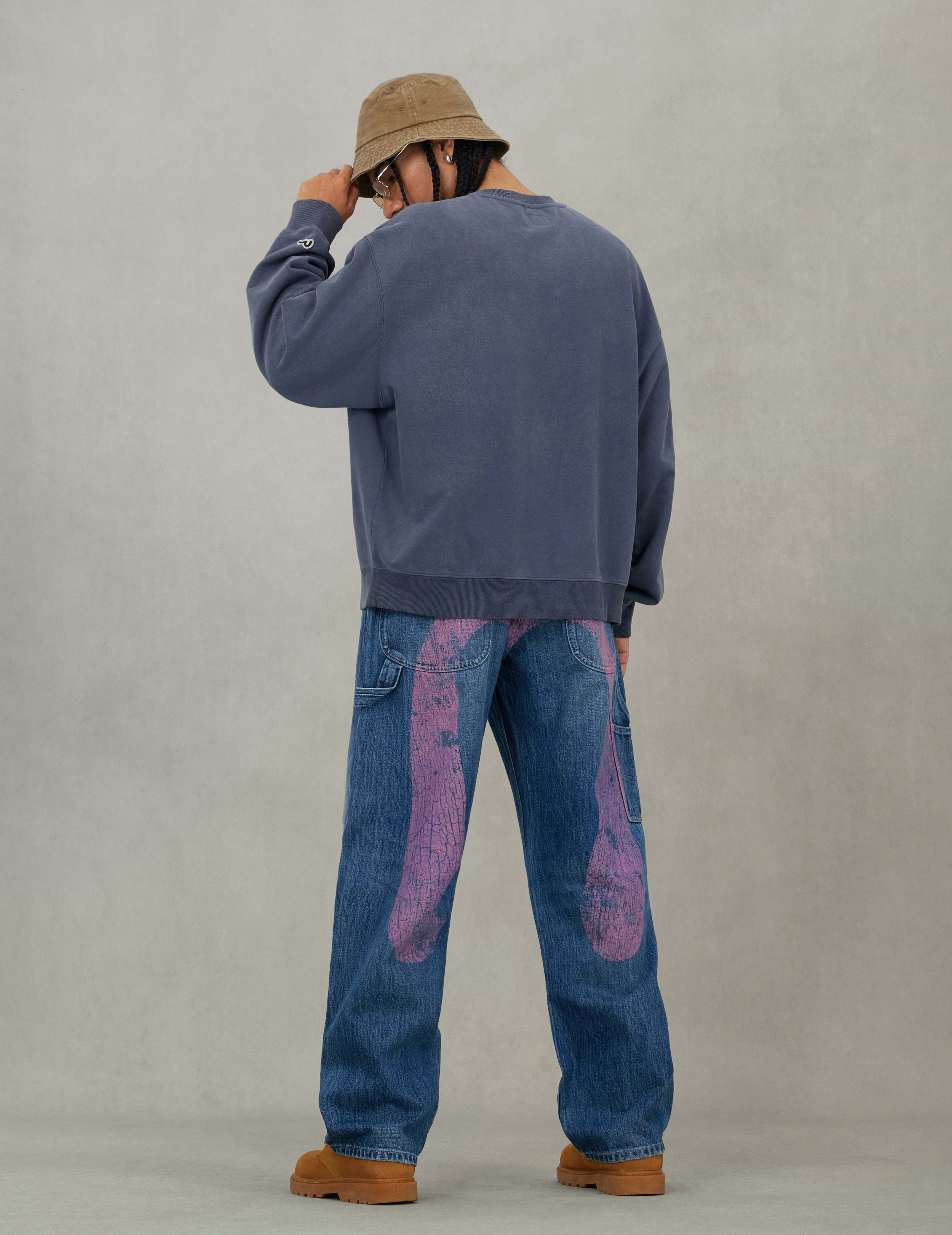 Bowling Workwear Print Relax Fit Sweatshirt - 6