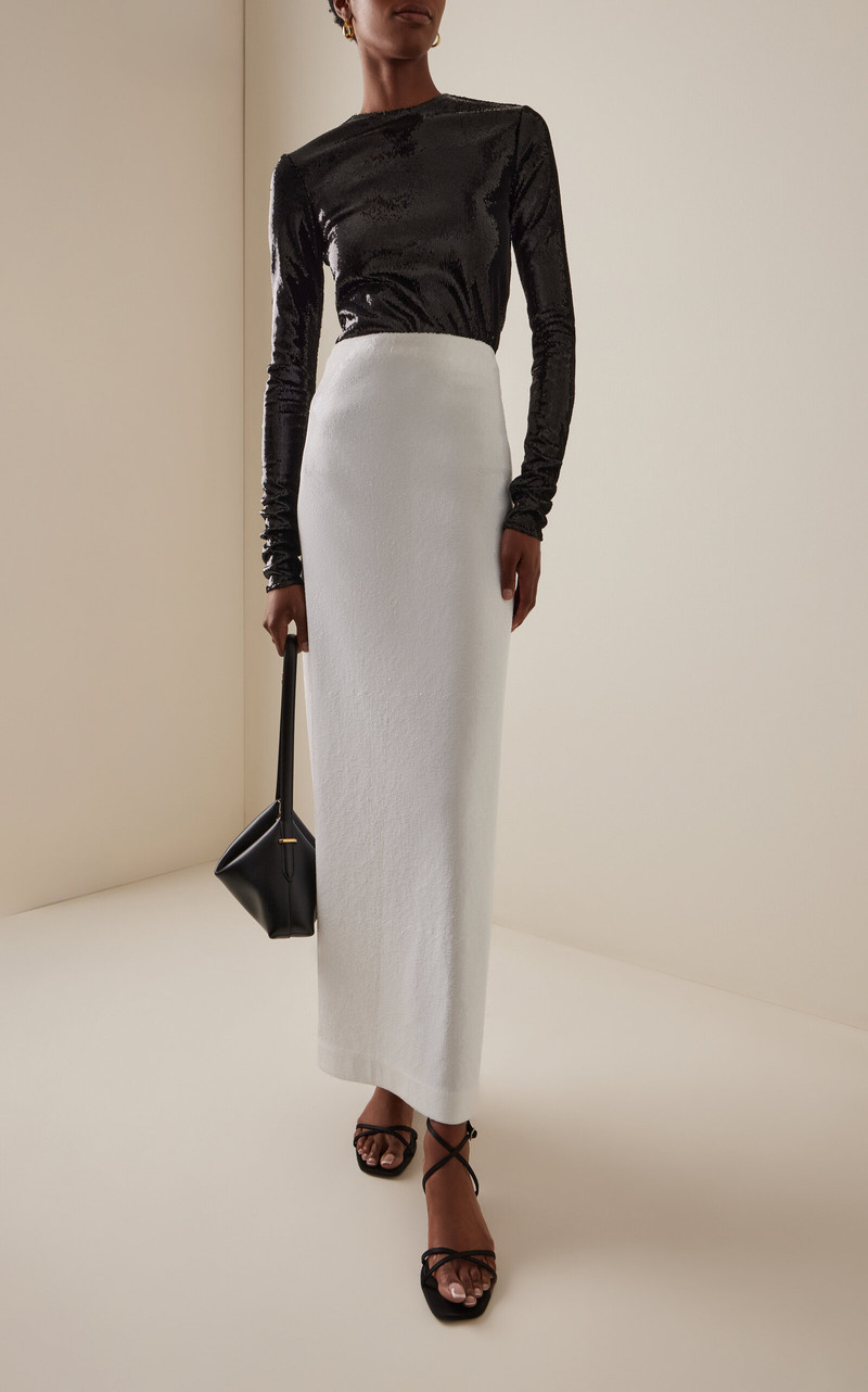 TOTEME Sequined Maxi Skirt white outlook