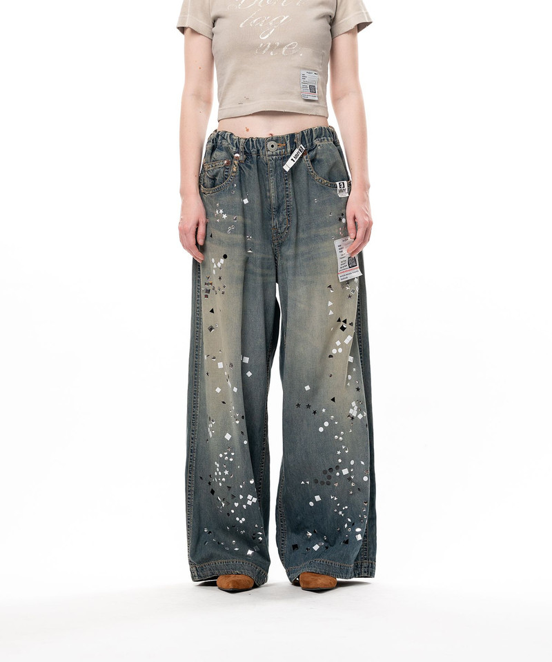 Embellished Denim Pants 8