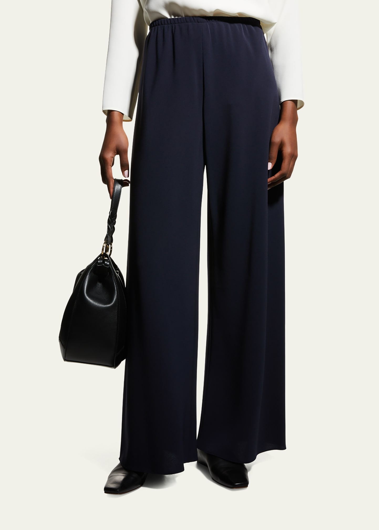 Gala Wide-Leg Crepe Pants - 4