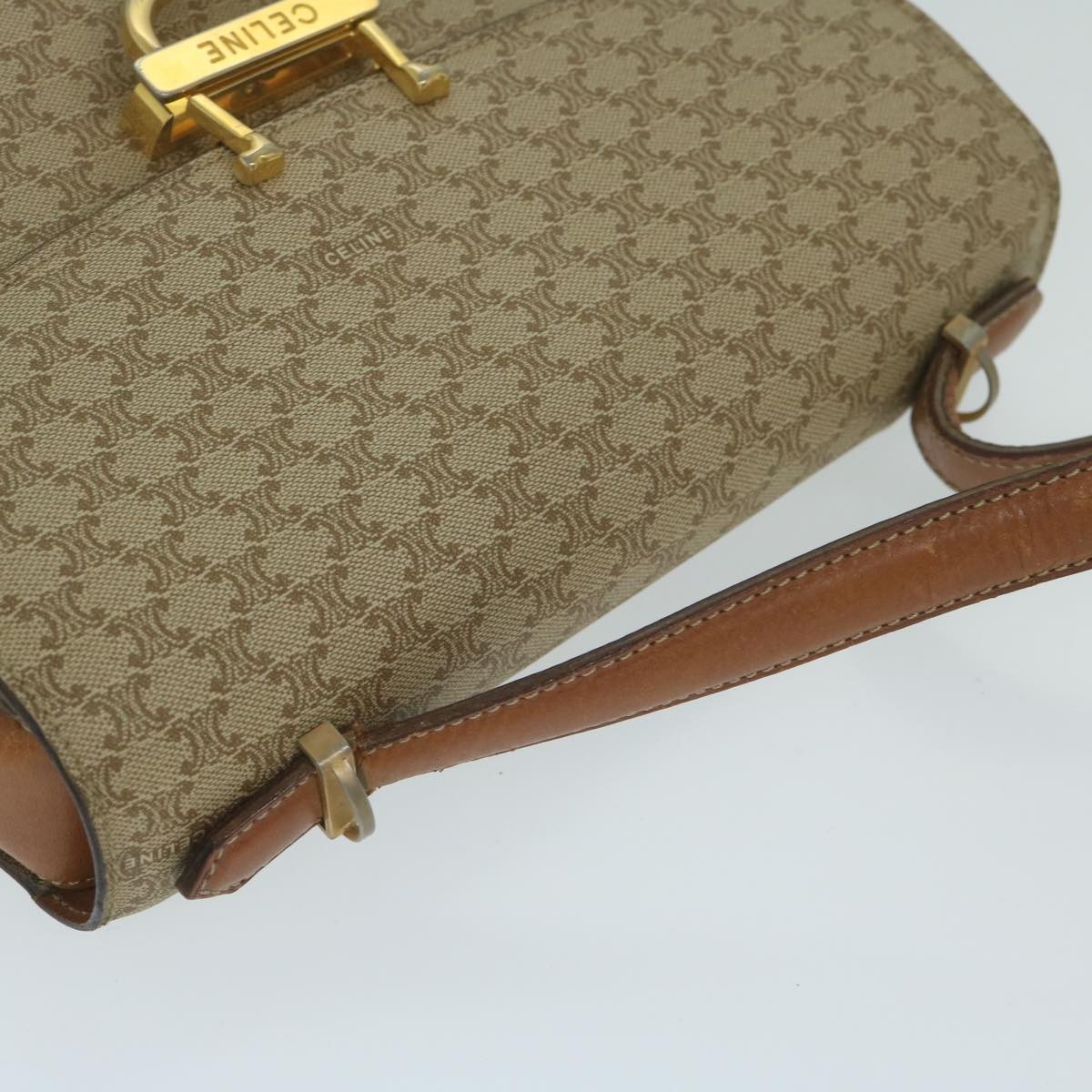 CELINE Macadam Canvas Hand Bag Beige - 6