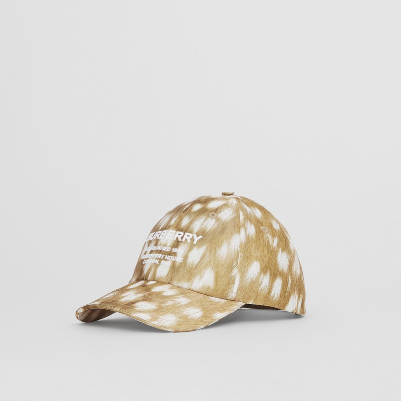 Horseferry Motif Deer Print Nylon Baseball Cap 5