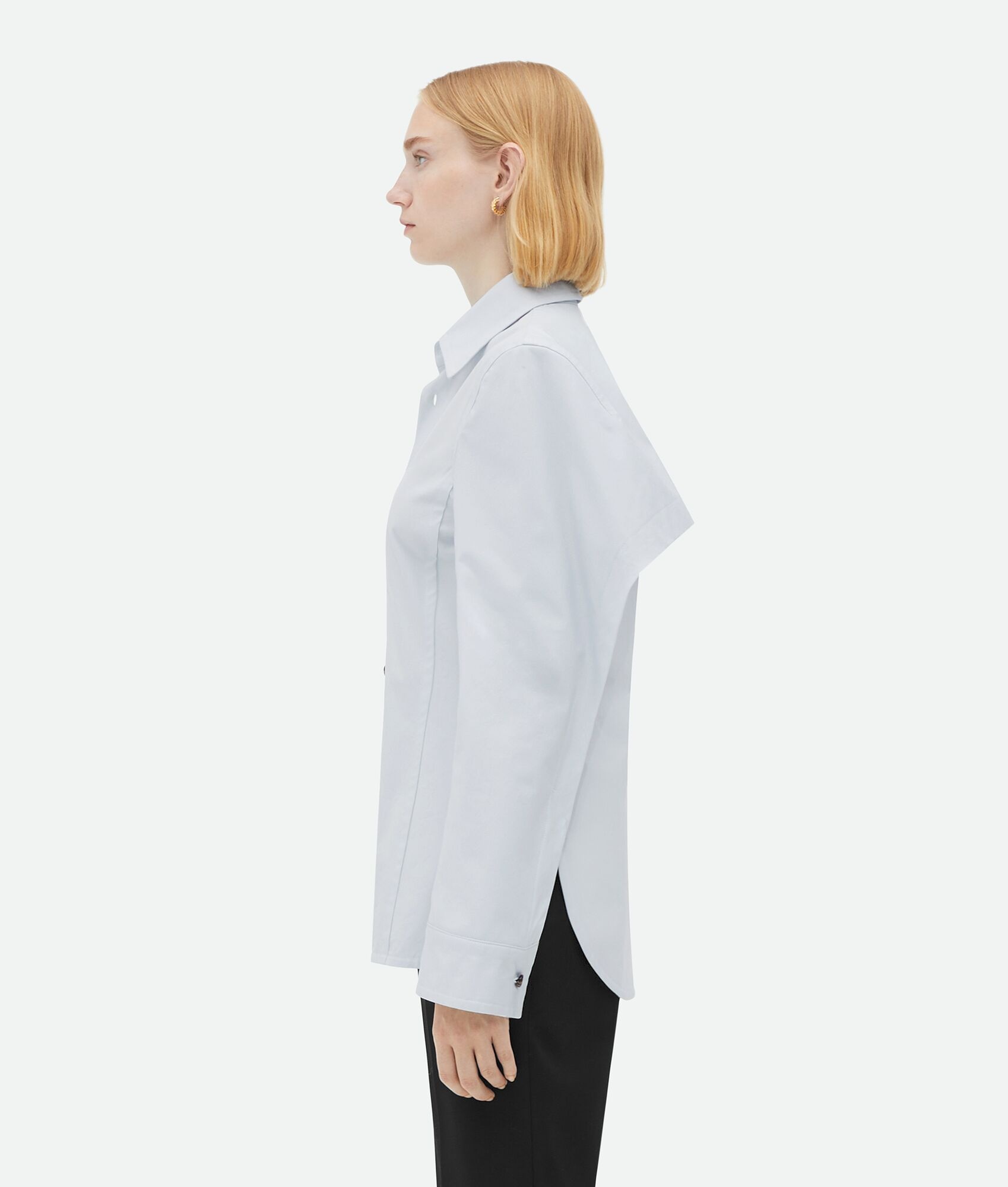 Cotton Shirt With Storm Flap - 2