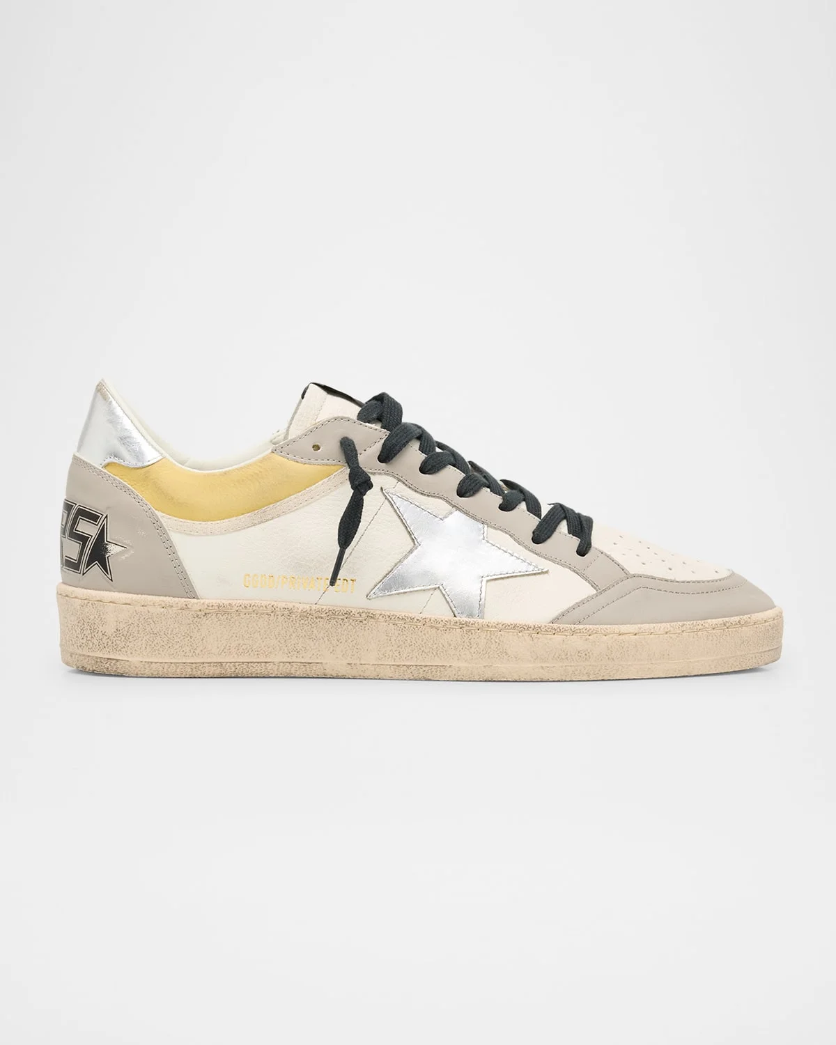 Men's Ball Star Metallic Leather Low-Top Sneakers, Exclusive - 1