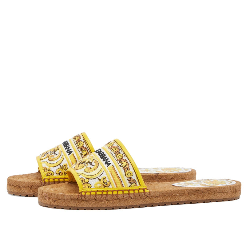 Dolce & Gabbana Dolce & Gabbana Raffia and Printed Espadrille outlook