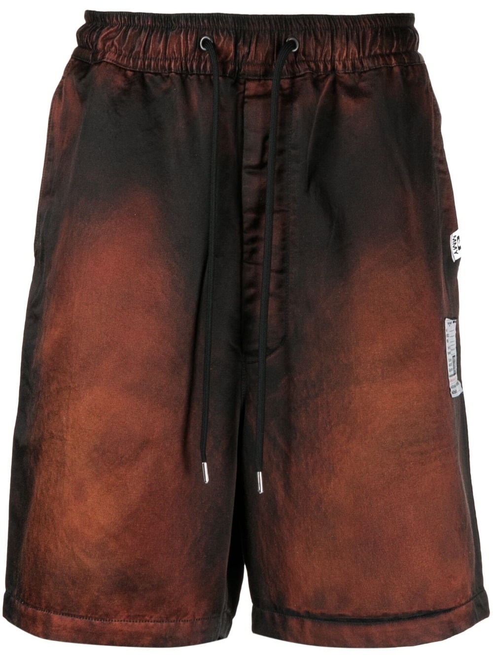 faded-effect drawstring-waist shorts - 1