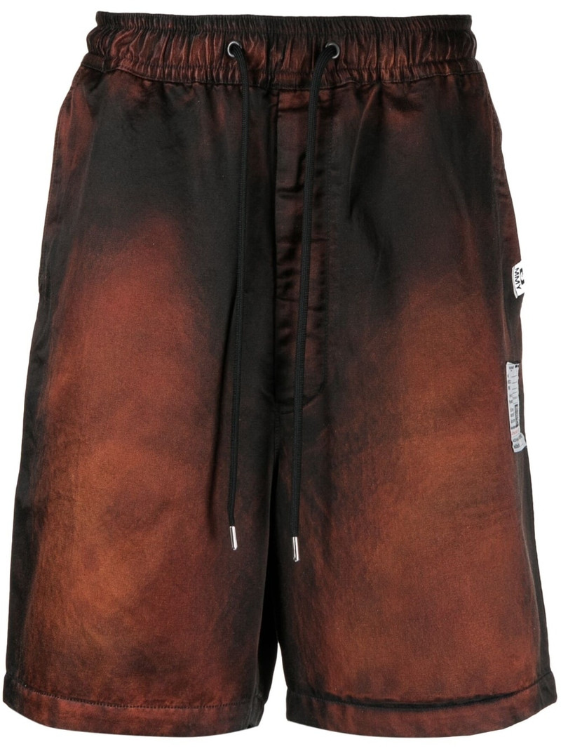 faded-effect drawstring-waist shorts 1