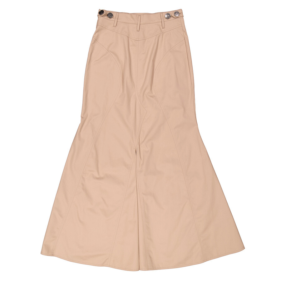 Burberry High-Waist Flared Cotton Skirt - 6