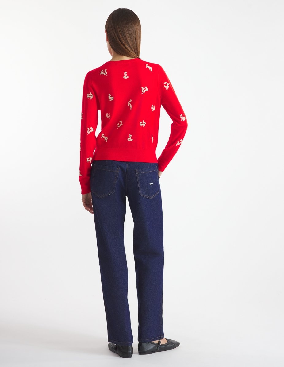 FANCY FOX EMBROIDERED CARDIGAN - 5