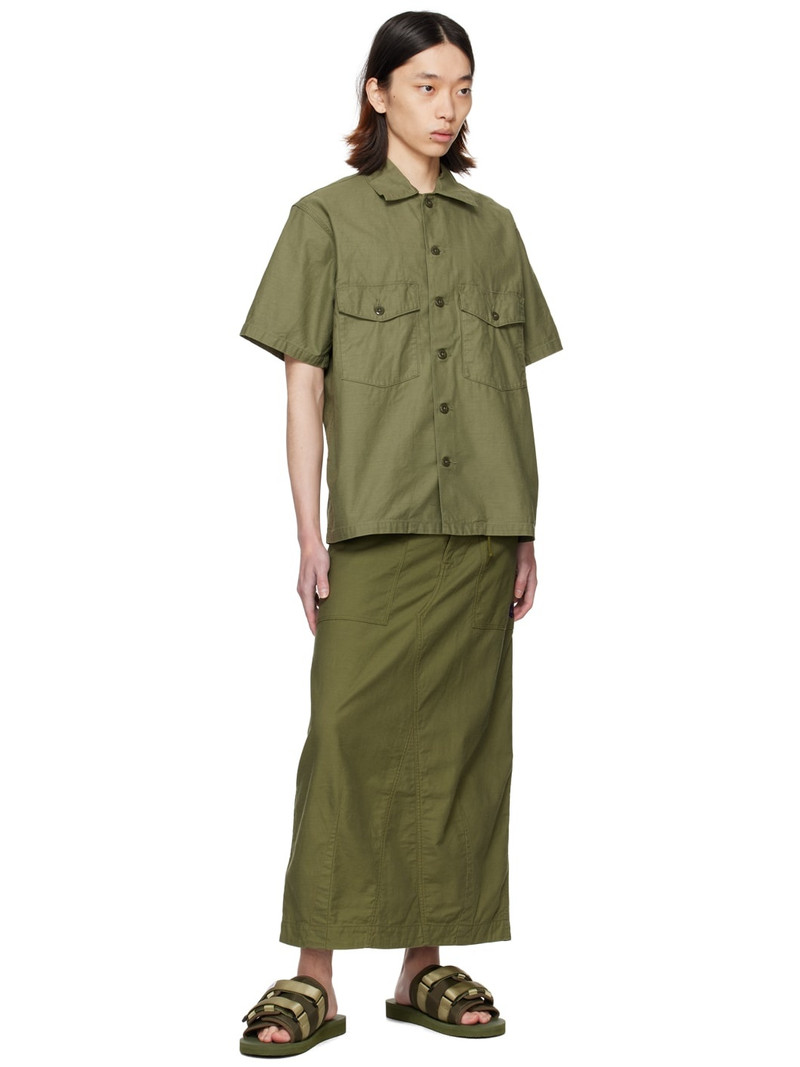 NEEDLES Khaki Fatigue Shirt outlook