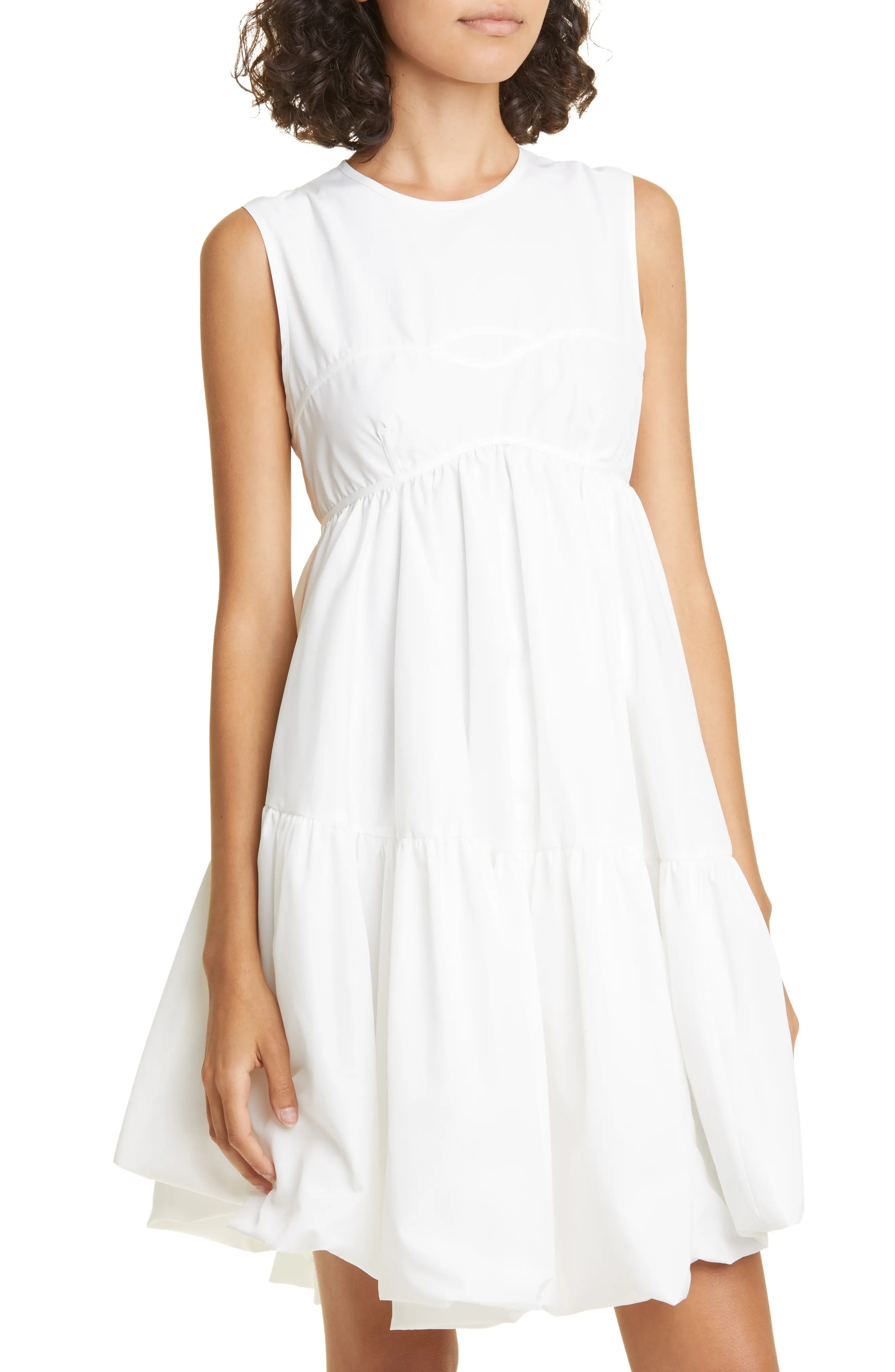 Divya Bubble Hem Faille Dress - 4