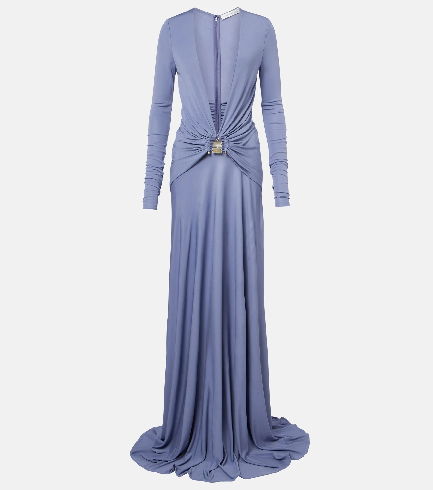 Bezel Quartz embellished maxi dress - 1