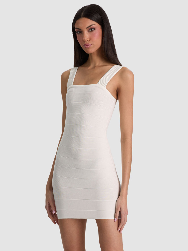 JODIE BANDAGE MINI DRESS - SOFT WHITE 5